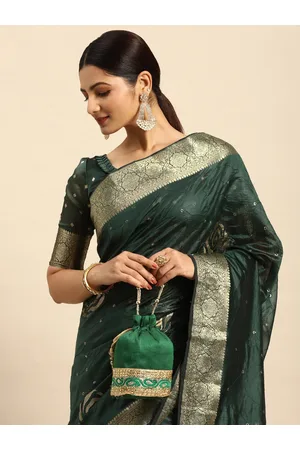 Mitera Embellished Sequinned Pure Silk Saree