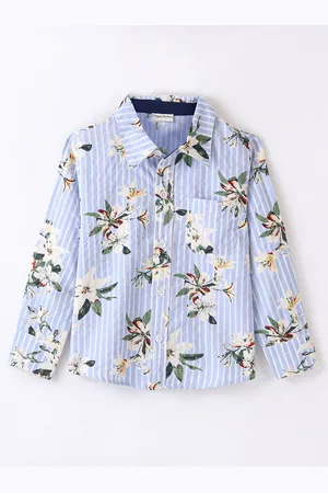 CrayonFlakes Boys Floral Printed Casual Shirt