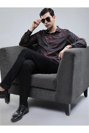 Ketch Men Printed Knitted Party Wear Casual Shirt
