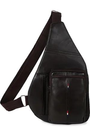 Cimoni Unisex Solid Leather Crossbody Bag