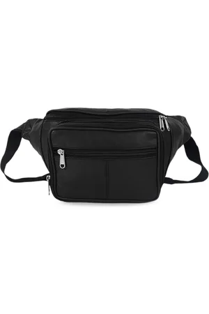 Cimoni Unisex Textured Leather Structured Waist Pouch