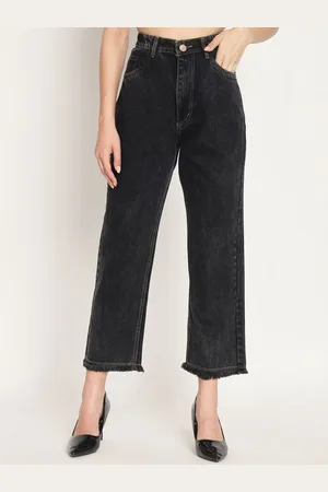 AngelFab Women Jean Straight Fit High-Rise Jeans