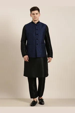 TheEthnic.Co TheEthnic Co Ethnic Motifs Printed Regular Kurta with Trousers & Nehru Jacket