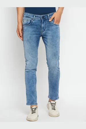 Duke Men Mid Rise Slim Fit Clean Look Heavy Fade Cotton Stretchable Stretchable Jeans