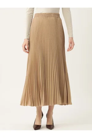 Chemistry Accordion Pleated Maxi Flared Skirt