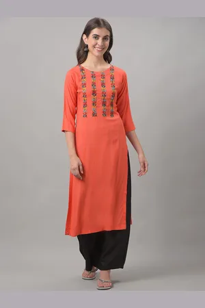 Dollar Missy Floral Embroidered Straight Kurta