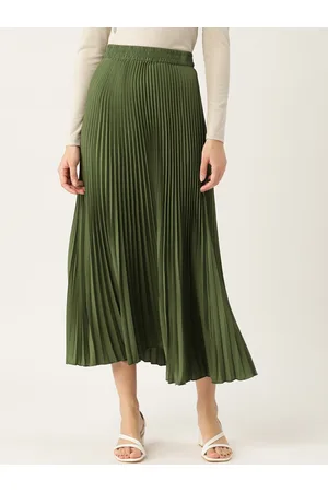 Chemistry Accordion Pleat Maxi Flared Skirt
