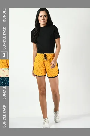 BAESD Women Pack of 3 Printed High-Rise Shorts