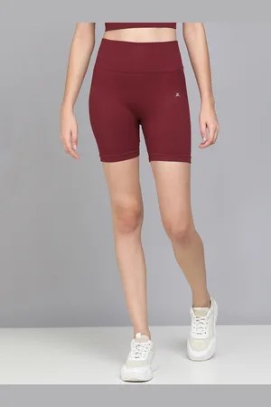 Kobo Women Skinny Fit High-Rise Rapid-Dry Sports Shorts