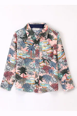 CrayonFlakes Boys Tropical Printed Casual Shirt