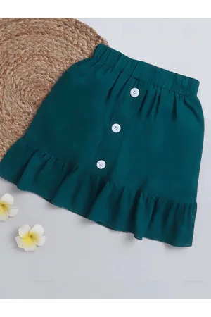 Addyvero Girls Ruffled Knee-Length Skirt
