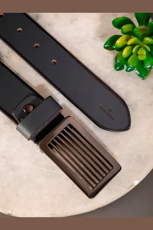 WROGN Men Leather Wide Belt