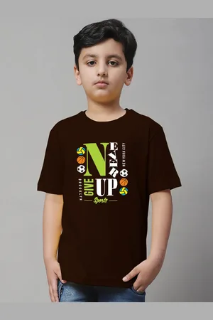 Friskers Boys Typography Printed Slim Fit T-shirt