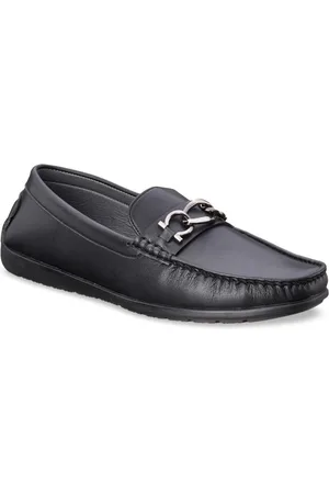 Duke Men Black PU Loafers