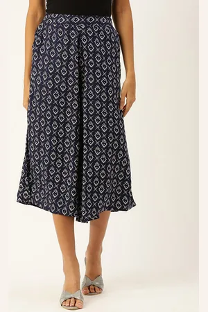 De Moza Women Geometric Printed High-Rise Culottes