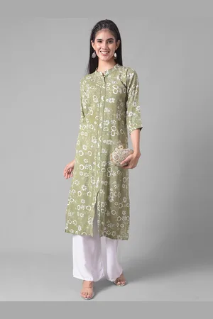 Dollar Missy Floral Printed Mandarin Collar Kurta