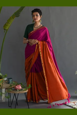 Suta Colourblocked Zari Saree