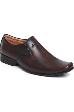 ZOOM Men Square Toe Leather Formal Slip-On Shoes