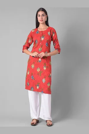 Dollar Missy Floral Printed Straight Kurta