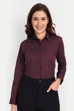 ASCIIBLUES Regular Fit Spread Collar Long Sleeve Cotton Formal Shirt