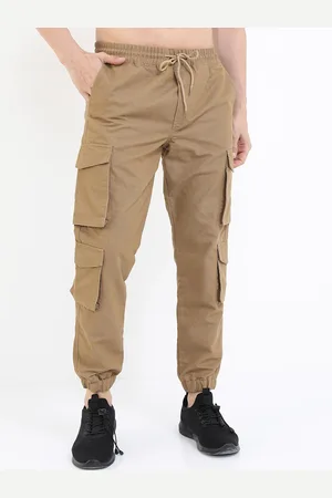 55% OFF on HIGHLANDER Men Olive Green Slim Fit Cotton Jogger Trousers on  Myntra | PaisaWapas.com