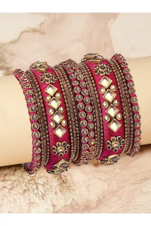 OOMPH Set Of 18 Studded Chuda Bangles