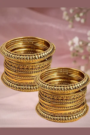 OOMPH Set Of 32 Antique Bangles