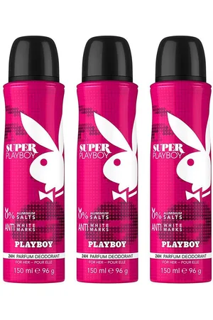Playboy Women Set of 3 Super Deodorant Spray 150 ml each