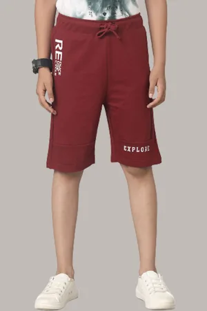 UNDER FOURTEEN ONLY Boys Cotton Mid-Rise Shorts