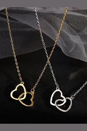 Pinapes Unisex Set Of 2 Gold-Plated Necklace