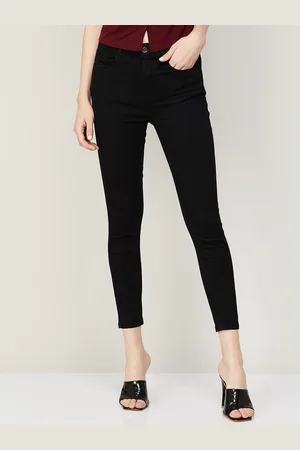 Lifestyle Women Mid-Rise Skinny Fit Cropped Cotton Jeans