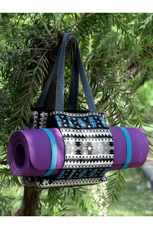 Anekaant Structured Yoga Tote Bag with Tasselled
