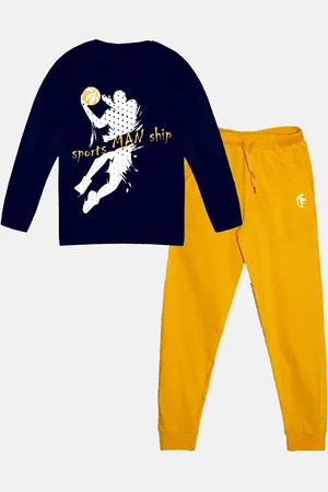 KiddoPanti Boys Printed T-shirt with Trousers