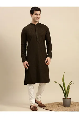 Sanwara Floral Embroidered Thread Work Mandarin Collar Kurta