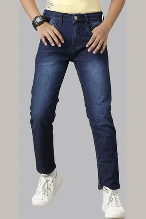 UNDER FOURTEEN ONLY Boys Slim Fit Clean Look Heavy Fade Jeans