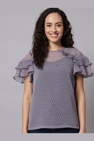 BEATNIK Self Design Ruffle Top