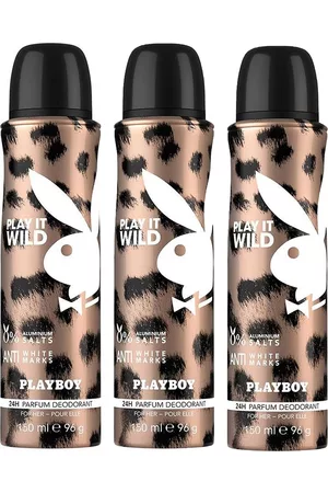 Playboy Women Set of 3 Play It Wild Deodorant Spray 150 ml each