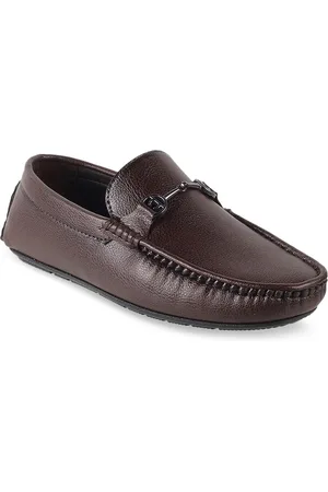Metro Men Textured Comfort Insole Horsebit Loafers