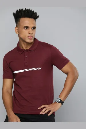 HRX Men Typography Printed Polo Collar T-shirt