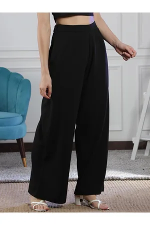 NEUDIS Women Anti Fit Relaxed Straight Fit Pleated Parallel Trousers