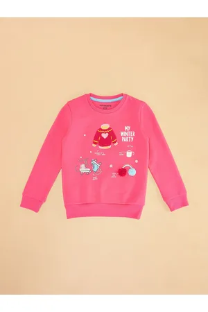 Pantaloons Girls Conversational Printed Cotton Sweatshirt