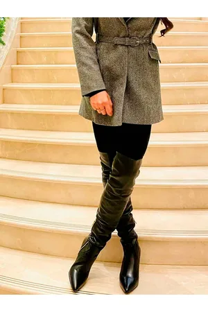 SAINT G. Women Heeled Genuine Leather High-Top Regular Boots