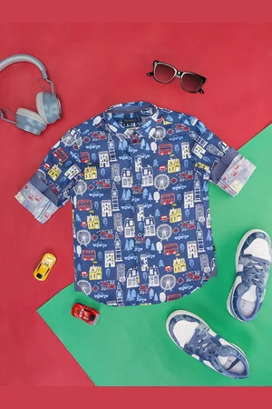 Pantaloons Boys Graphic Printed Cotton Casual Shirt