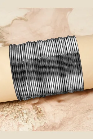 OOMPH Set Of 36 Oxidised Bangles