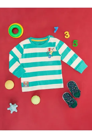 Pantaloons Infant Boys Striped Cotton T-shirt