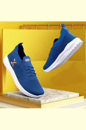 Kraasa Men Mesh Cushioned Footbed Non-Marking Running Shoes