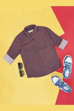 Pantaloons Boys Geometric Printed Cotton Casual Shirt
