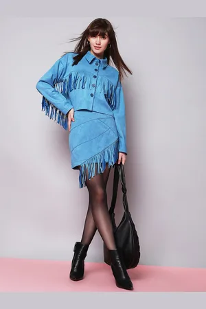 VERO MODA Fringed A-Line Mini Skirt