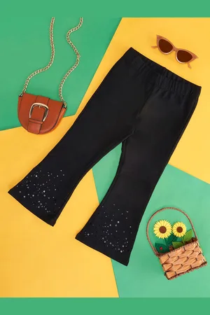Pantaloons Girls Embellished Bootcut Trousers