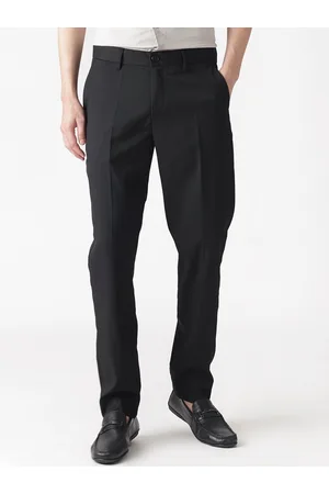 RARE RABBIT Men Chamer Mid-Rise Regular Fit Formal Trouser